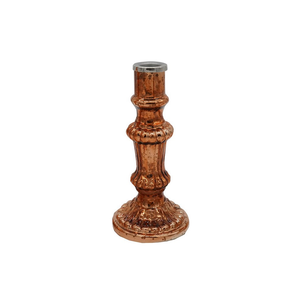 Lemu Luminary Treasures Candle Holder Set of 3, Copper Ornate Iron - BM350212