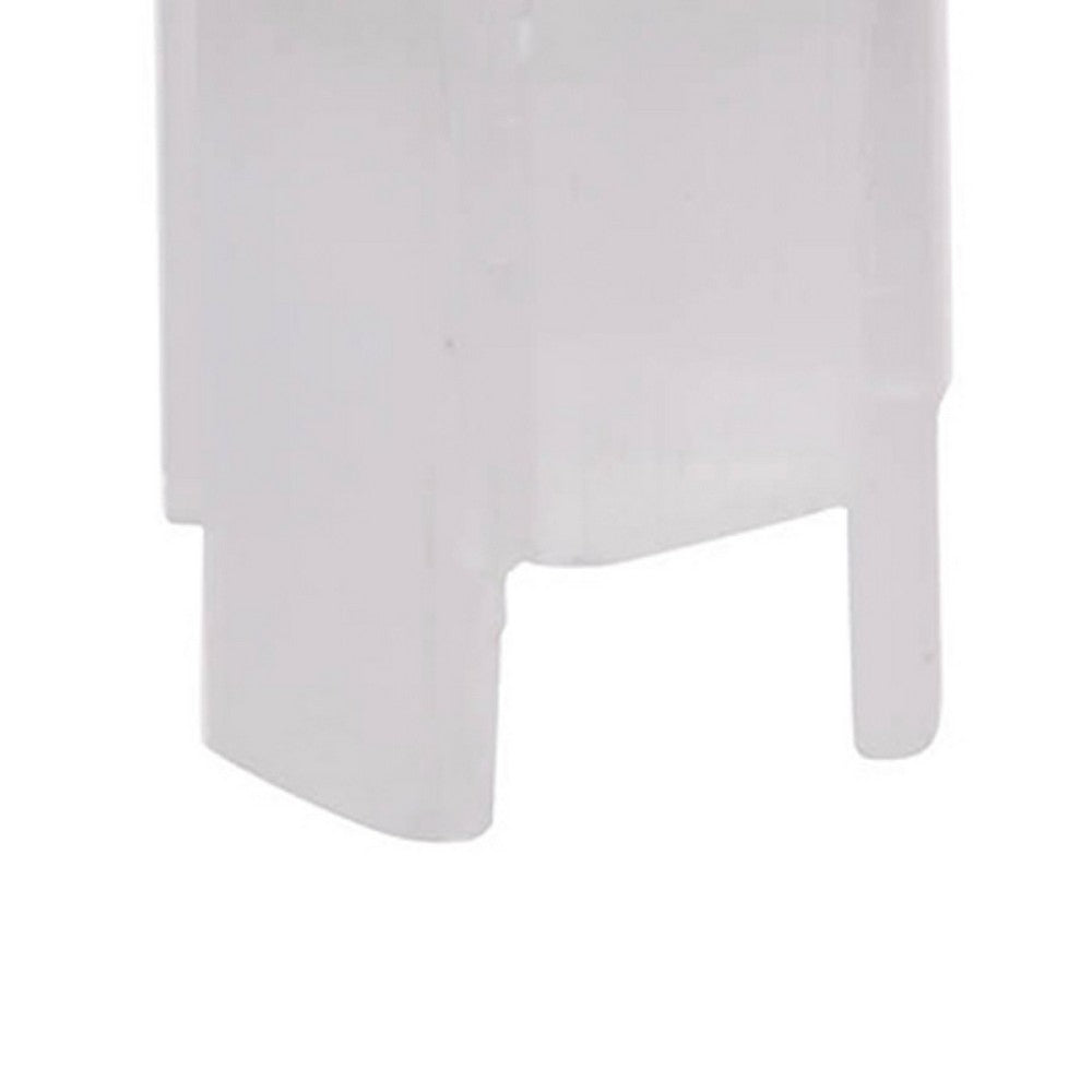 Decorative Candle Holder, Coastal White Selenite Stone, 8 Inch - BM350229
