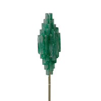 Decorative Sculpture, Clear Base, Green Marble Floating Jewel 19 Inch - BM350233