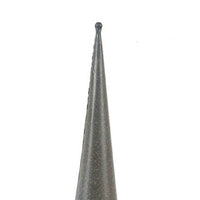 Candle Holder, Pointed Cone Finial on Wired Orb, Gray Metal 26 Inch - BM350238