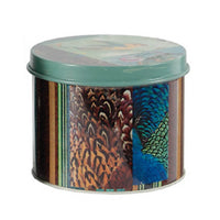 Yuva Decorative Box Set of 3, Animal Motifs and Stripes, Green Metal Tin - BM350239