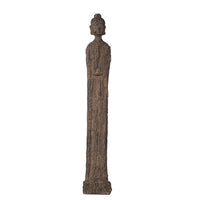 Reva Standing Buddha Sculpture, Distressed Brown Polyresin 24 Inch - BM350248