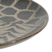 Decorative Plate, Animal Print Design, Brown and Black Ceramic, 16 Inch - BM350249