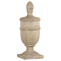 Chester Finial Tabletop Decor, Whitewashed Beige Polyresin, 22 Inch - BM350253