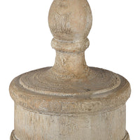 Chester Finial Tabletop Decor, Whitewashed Beige Polyresin, 22 Inch - BM350253