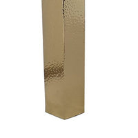 Gemo Hurricane Candle Holder with Gold Base, Mango Wood Accent 21 Inch - BM350260