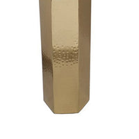 Gemo Hurricane Candle Holder with Gold Base, Mango Wood Accent 20 Inch - BM350261
