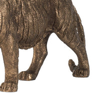 Tiger Statue Decor, Realistic 11 Inch Bronze Polyresin Sculpture - BM350274