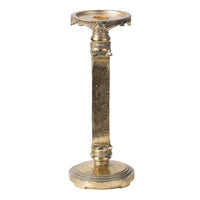 Candle Holder, Antique Gold Tabletop Accent, 11 Inch Keyhole Stem - BM350282