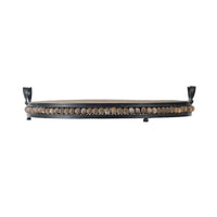 Liy 18 Inch Round Serving Tray, Beaded Brown Fir Wood, Metal Handles - BM350284