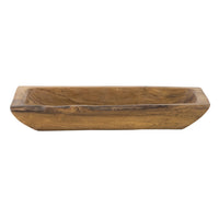 Mepo Display Serving Accent Tray, 16 Inch Natural Brown Teak Wood - BM350285