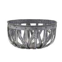 Decorative Accent Storage Baskets Set of 3, Intricate Gray Open Iron - BM350289