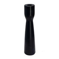 Decorative Modern Candle Holder, 11 Inch Tapered Black Marble Base - BM350297