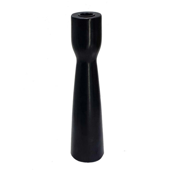 Decorative Modern Candle Holder, 11 Inch Tapered Black Marble Base - BM350297