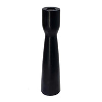 Decorative Modern Candle Holder, 11 Inch Tapered Black Marble Base - BM350297