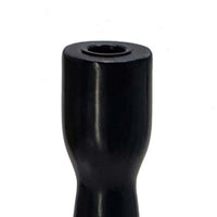 Decorative Modern Candle Holder, 11 Inch Tapered Black Marble Base - BM350297