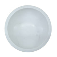 Decorative Accessory Bowl with Raised Edges, 7 Inch Round, White Marble - BM350298