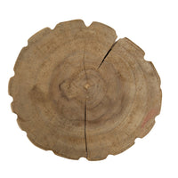 Display Accent Table Set of 2, Natural Carved Brown Teak Root Stump - BM350299