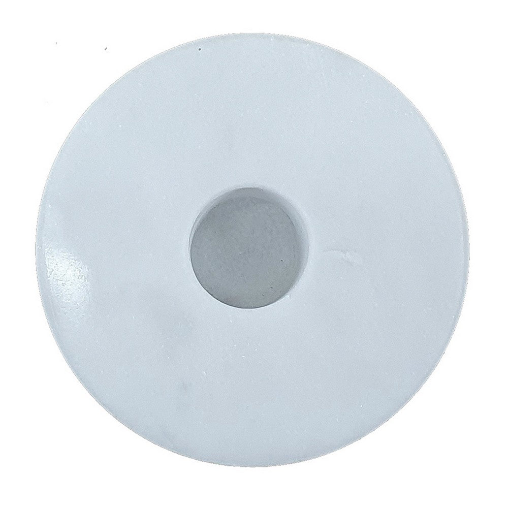 2 in 1 Tapered Candle Holder Flower Vase, 7 Inch Modern White Marble - BM350304