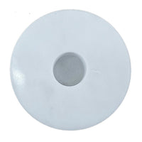 2 in 1 Tapered Candle Holder Flower Vase, 7 Inch Modern White Marble - BM350304