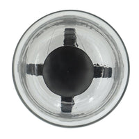 Cole Small Candle Holder, Black Iron Open X Frame, Clear Glass 19 Inch - BM350323