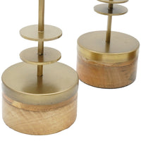 Suzie Jada Terrarium Lantern Set of 3, Bronze Iron, Mango Wood 15 16 19 Inch - BM350335
