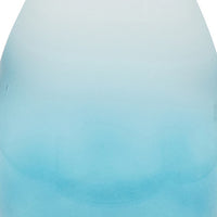 Ethan Decorative Bottle with Lid, Gold Metal Detail, Blue-White Glass 15in - BM350344