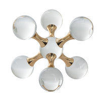 Tammy Science Atom Accent with 6 Glass Spheres, Gold Iron Stems, 7 Inch - BM350349