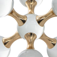 Tammy Science Atom Accent with 6 Glass Spheres, Gold Iron Stems, 7 Inch - BM350349