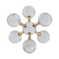 Tammy Atomic Ball Accent with 6 Glass Spheres, Gold Iron Stems, 8 Inch - BM350350