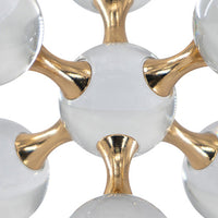 Tammy Atomic Ball Accent with 6 Glass Spheres, Gold Iron Stems, 8 Inch - BM350350