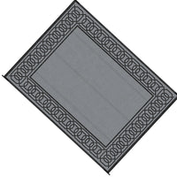 9x12 Extra Large Outdoor Area Rug, Reversible Plastic Straw Design, Black Gray - BM350771