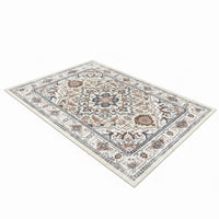 5x7 Medium Area Rug, Orange Yellow Vintage Persian Floral Pattern - BM350776