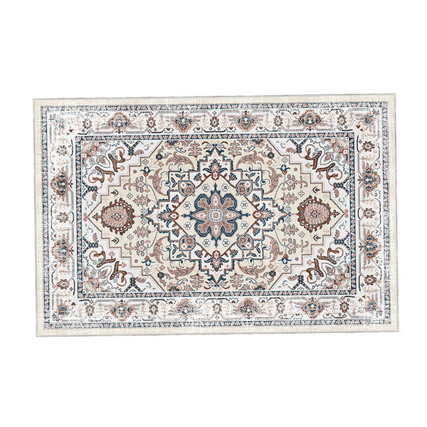5x7 Medium Area Rug, Orange Yellow Vintage Persian Floral Pattern - BM350776