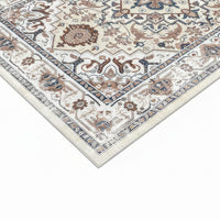 5x7 Medium Area Rug, Orange Yellow Vintage Persian Floral Pattern - BM350776