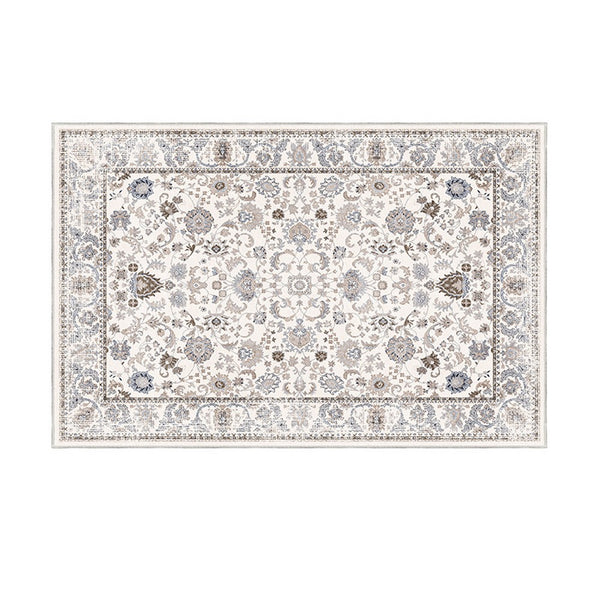 6x9 Medium Area Rug, Light Khaki and Beige Vintage Floral Patterns - BM350777