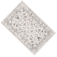 6x9 Medium Area Rug, Light Khaki and Beige Vintage Floral Patterns - BM350777