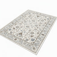 6x9 Medium Area Rug, Light Khaki and Beige Vintage Floral Patterns - BM350777