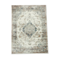5x7 Classic Medium Area Rug, Blue Yellow Vintage Persian Floral Pattern - BM350780