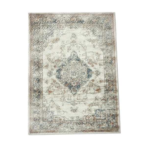 5x7 Classic Medium Area Rug, Blue Yellow Vintage Persian Floral Pattern - BM350780