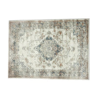 5x7 Classic Medium Area Rug, Blue Yellow Vintage Persian Floral Pattern - BM350780