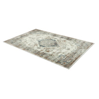 5x7 Classic Medium Area Rug, Blue Yellow Vintage Persian Floral Pattern - BM350780