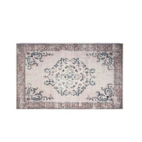 5x7 Vintage Medium Area Rug, Antique Brassy White Persian Floral Pattern - BM350781
