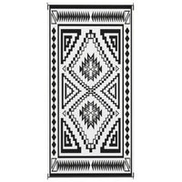 Lema 9x18 Ultra Large Area Outdoor Rug with Carrying Bag, Black and White - BM350783