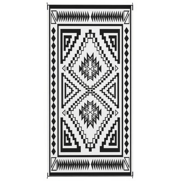 Lema 9x18 Ultra Large Area Outdoor Rug with Carrying Bag, Black and White - BM350783