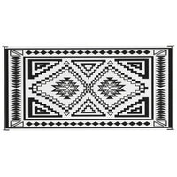 Lema 9x18 Ultra Large Area Outdoor Rug with Carrying Bag, Black and White - BM350783