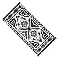 Lema 9x18 Ultra Large Area Outdoor Rug with Carrying Bag, Black and White - BM350783
