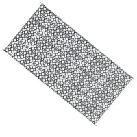 9x18 Ultra Large Outdoor Rug, Black and White Reversible Clover Pattern - BM350785