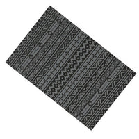 Mez 6x9 Medium Area Outdoor Rug in Bag, Black Gray Bohemian Geometric Pattern - BM350787