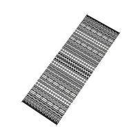 Mez 9x18 Ultra Large Outdoor Rug, Black White Bohemian Geometric Pattern - BM350789